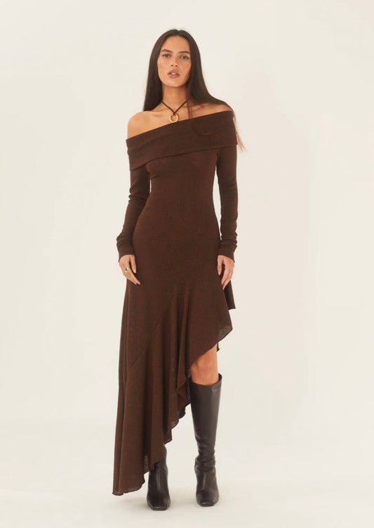 BELLA DRESS BROWN