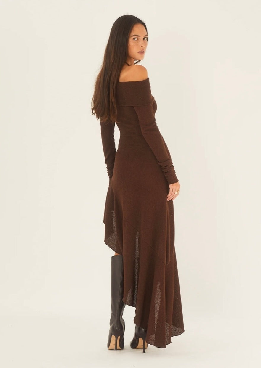 BELLA DRESS BROWN