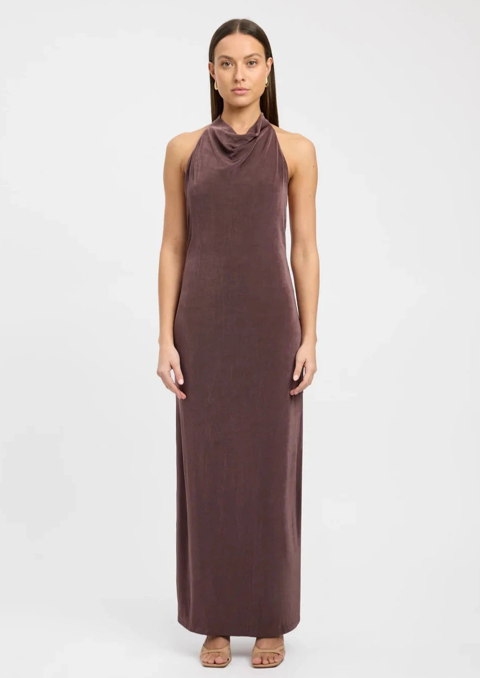 ERICA HALTER DRESS BROWN
