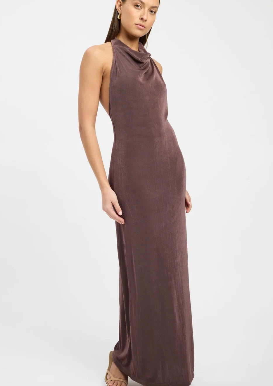 ERICA HALTER DRESS BROWN