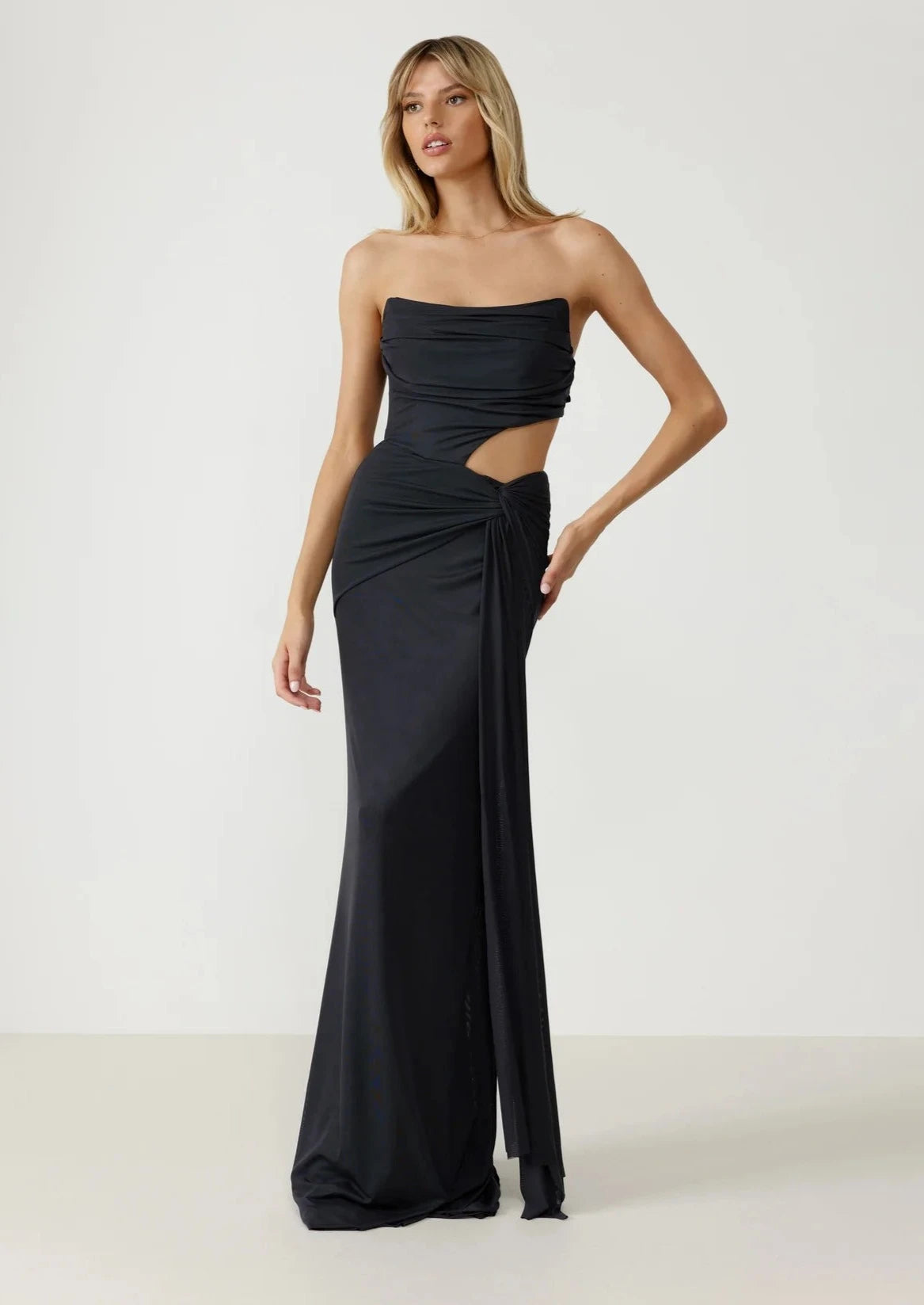 FLEUR DRESS CHARCOAL