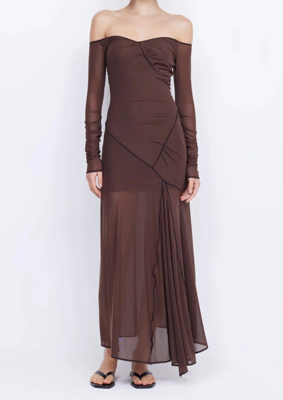 ISADORA LONG SLEEVE MAXI CHOCOLATE