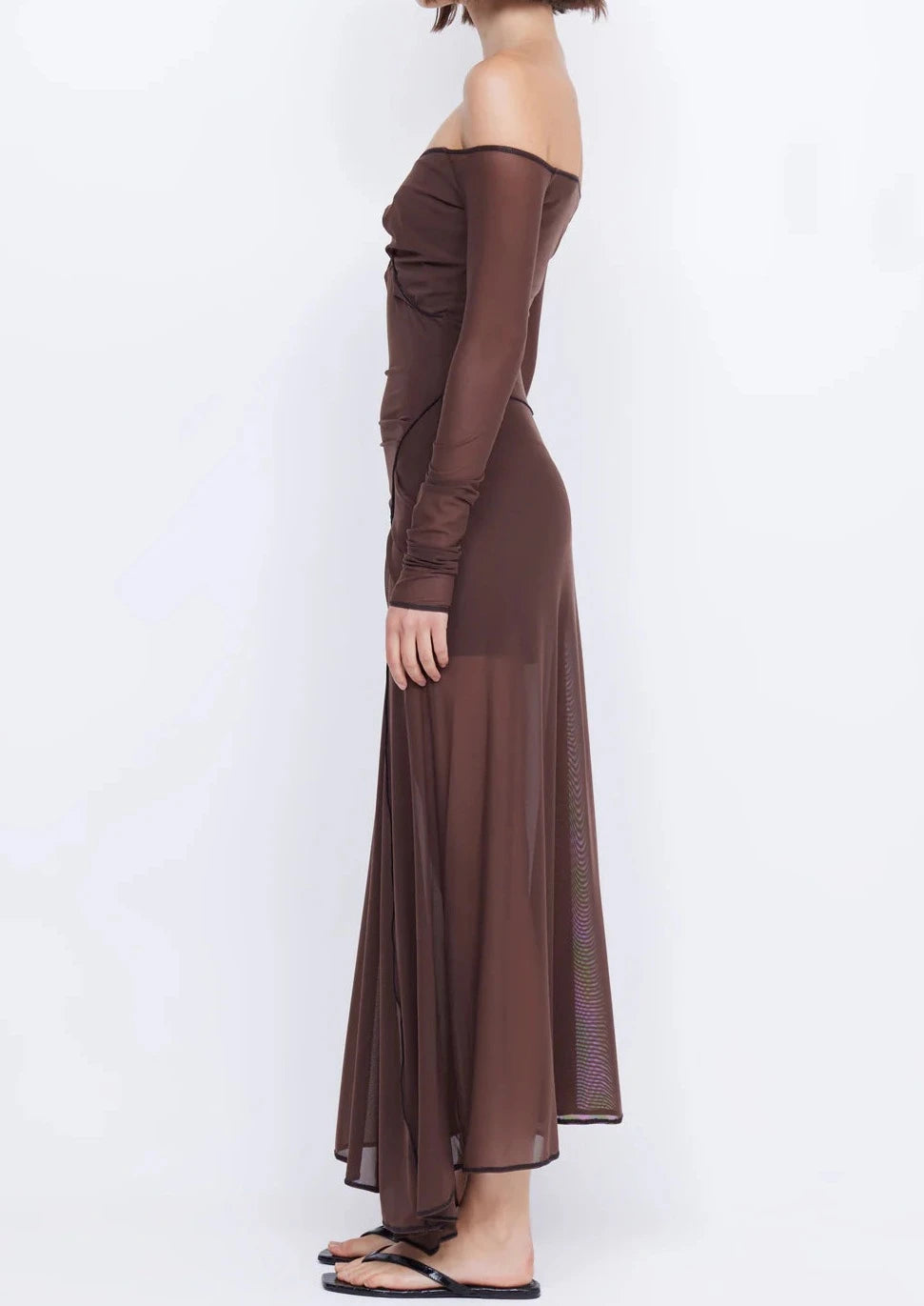 ISADORA LONG SLEEVE MAXI CHOCOLATE