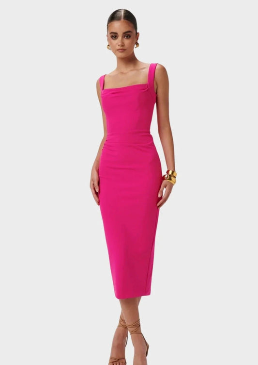 MARBELLA DRESS HOT PINK