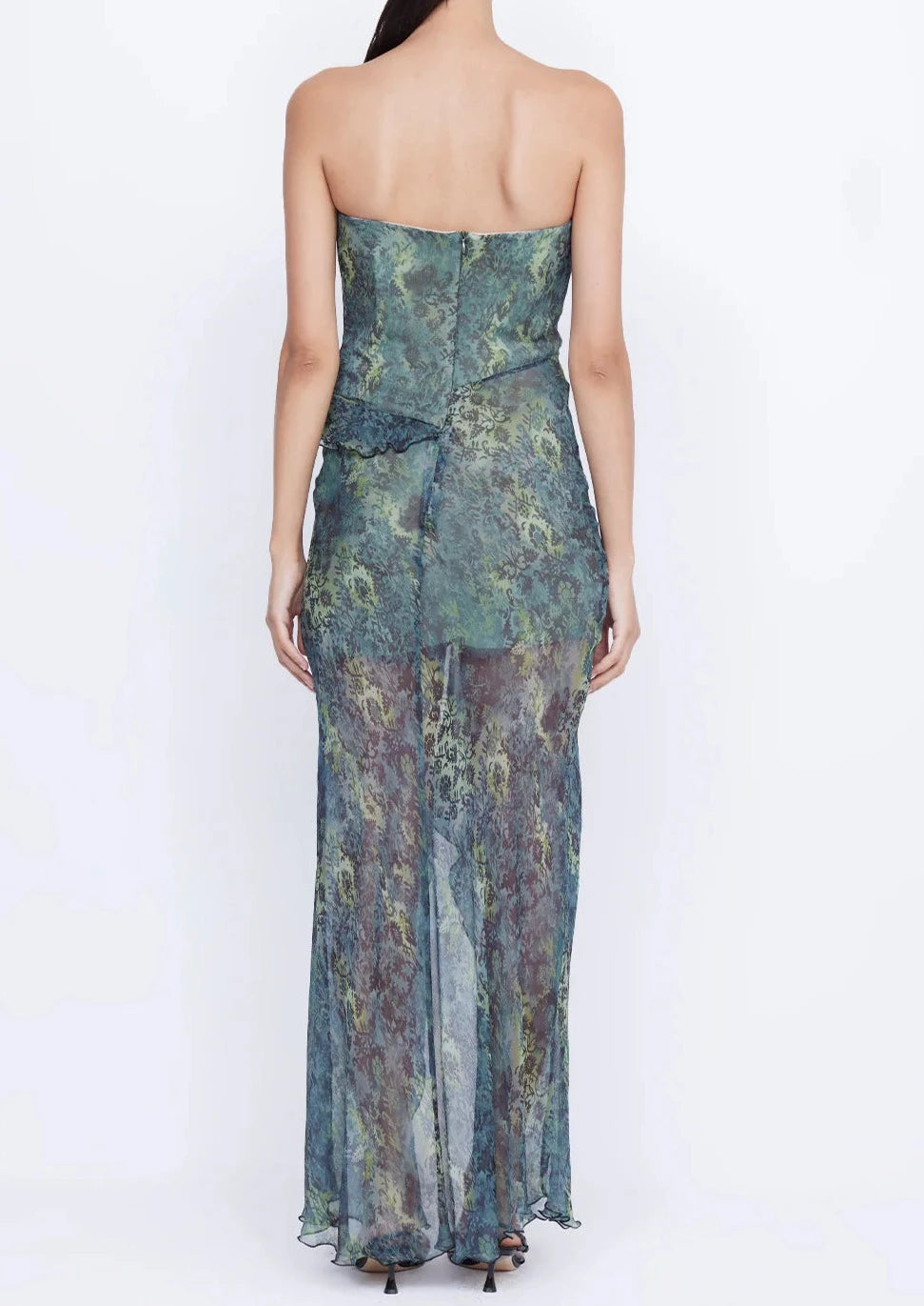 OPAL STRAPLESS DRESS BLUE