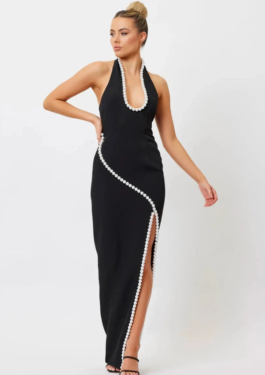 LAURA PEARL DRESS BLACK