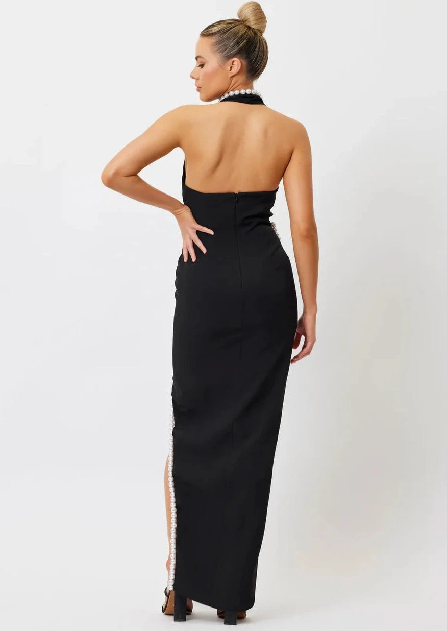 LAURA PEARL DRESS BLACK