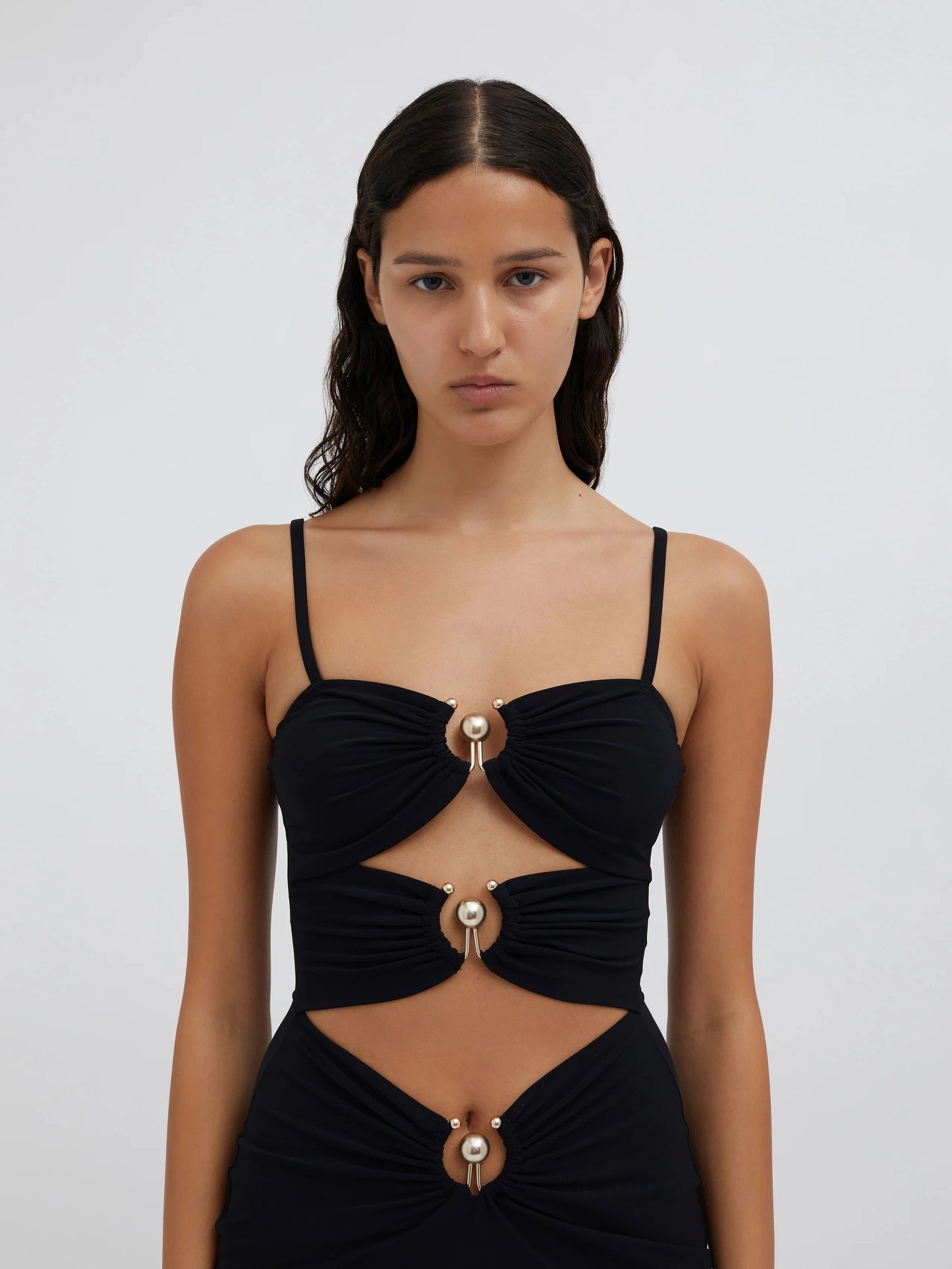 PIERCED ORBIT COLUMN DRESS