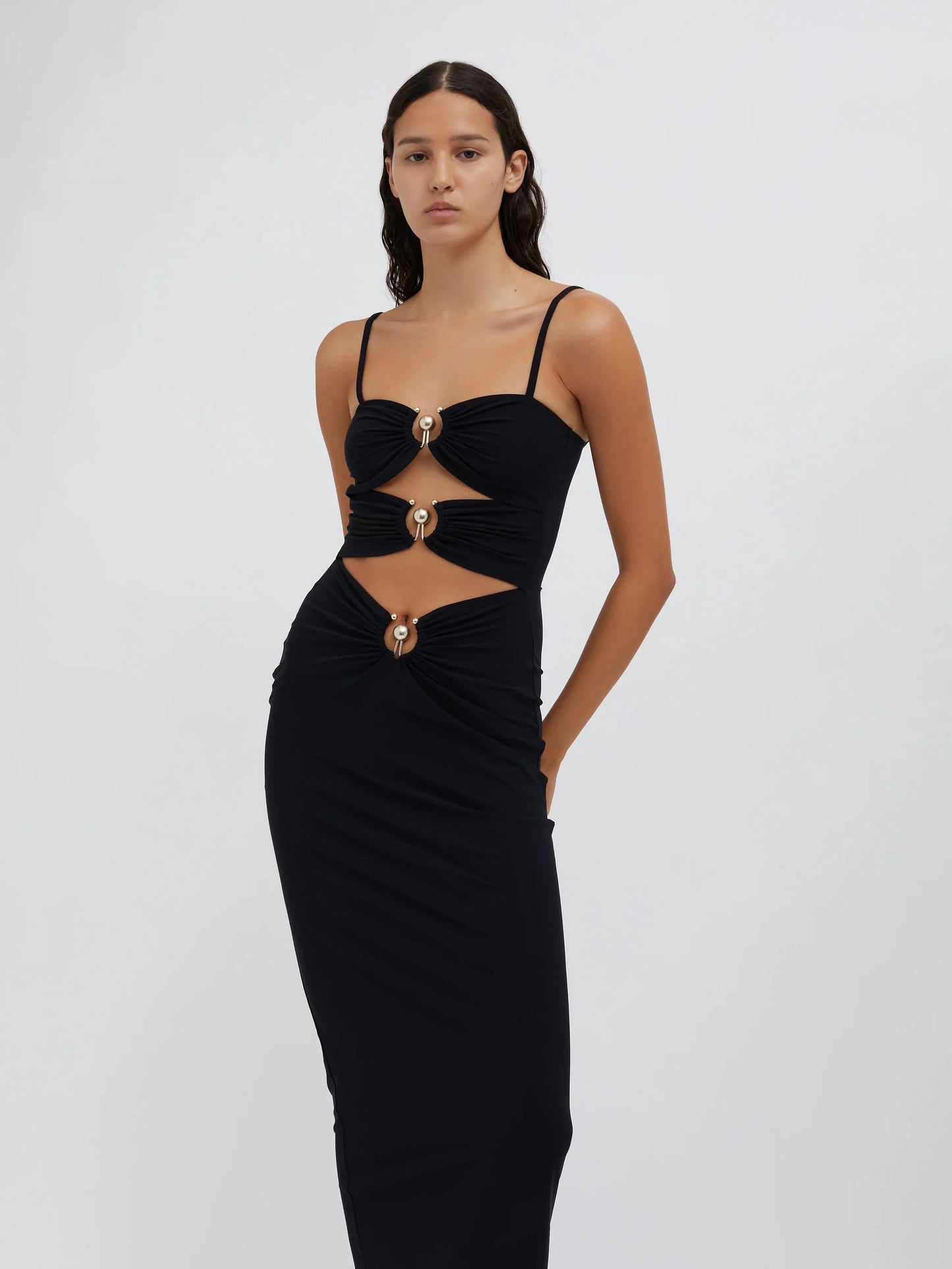 PIERCED ORBIT COLUMN DRESS
