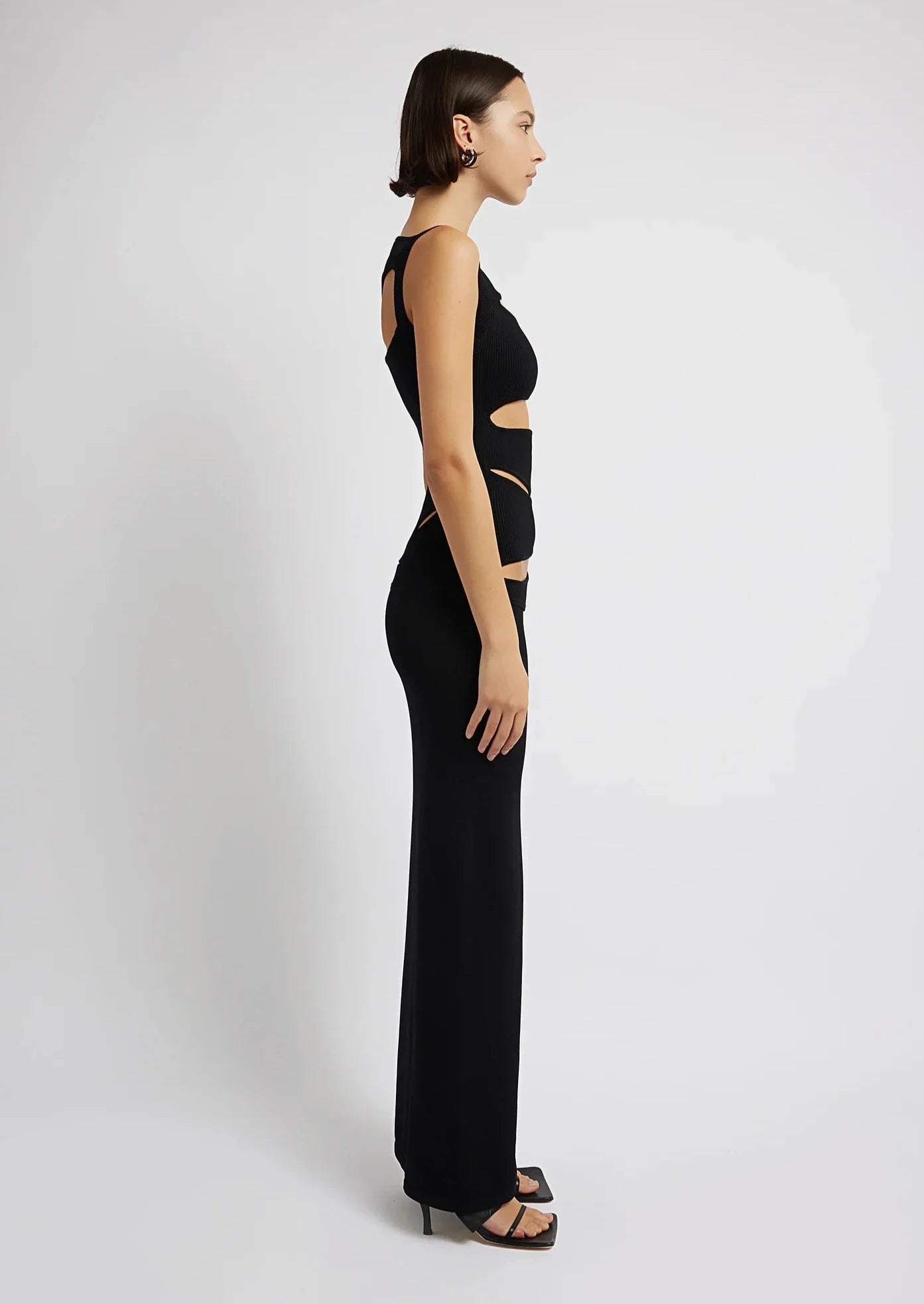 SLASHED KNIT DRESS