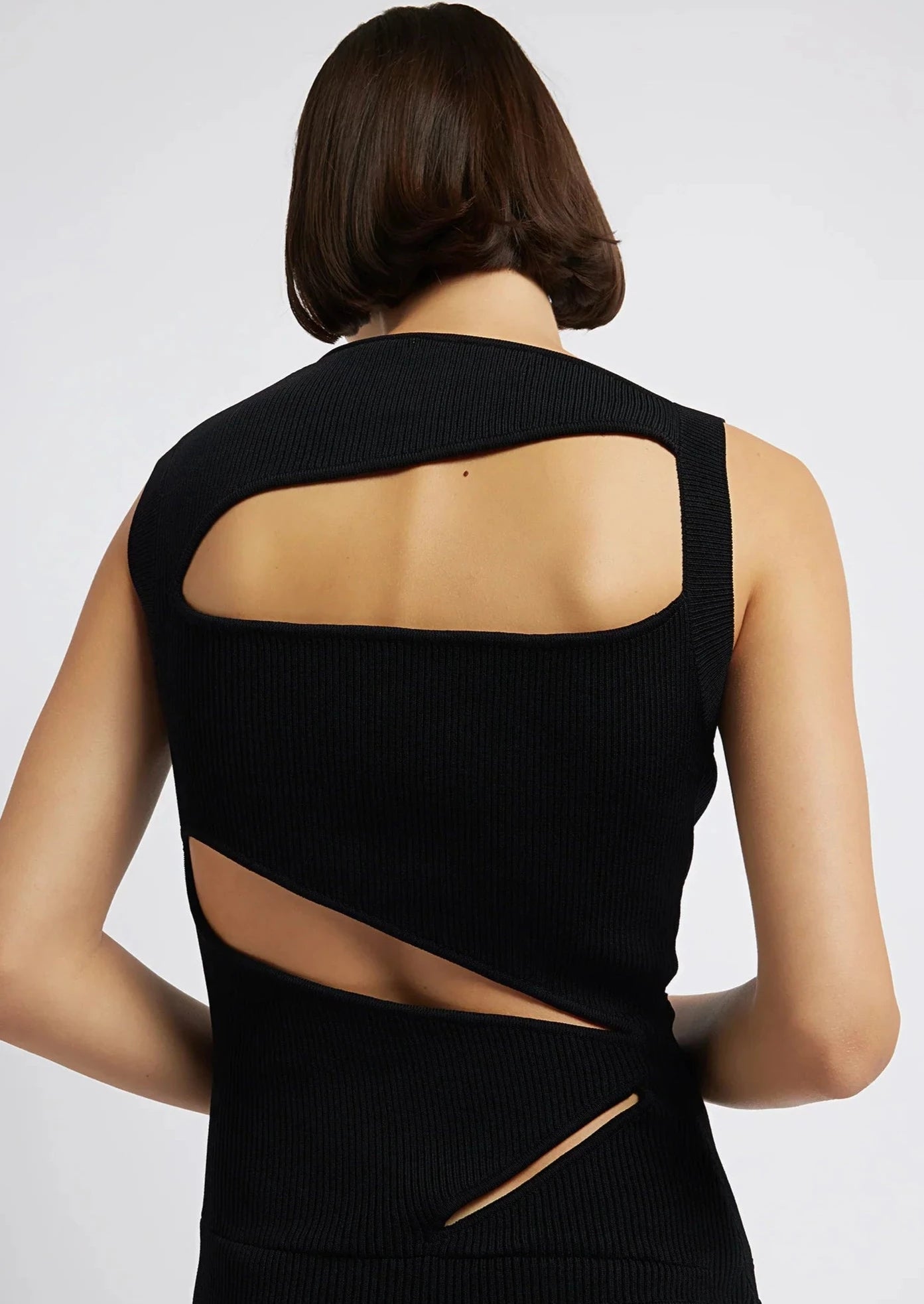 SLASHED KNIT DRESS
