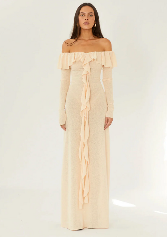 MILA LONG SLEEVE DRESS CREAM- need info