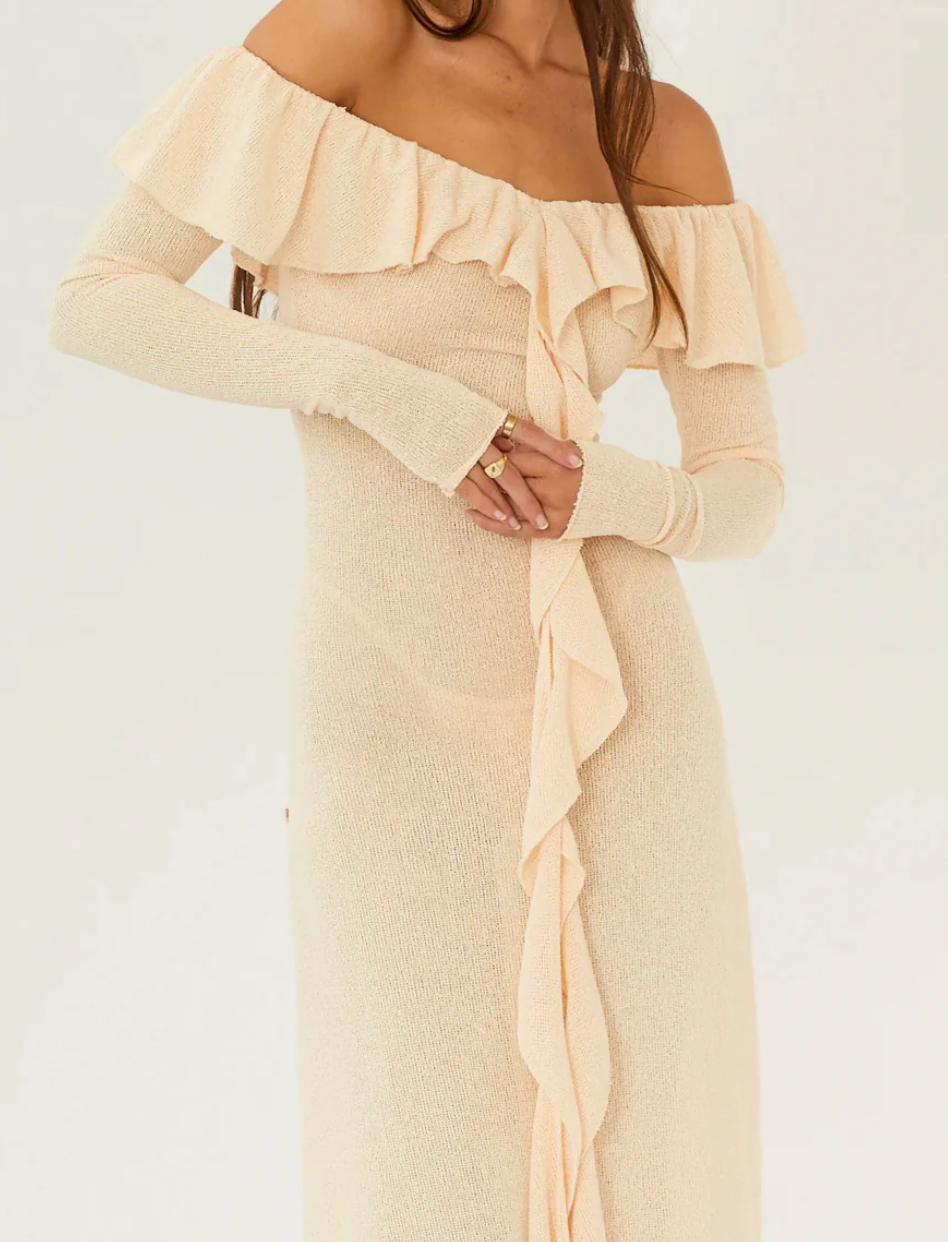 MILA LONG SLEEVE DRESS CREAM- need info