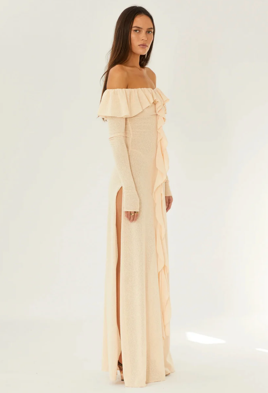 MILA LONG SLEEVE DRESS CREAM- need info