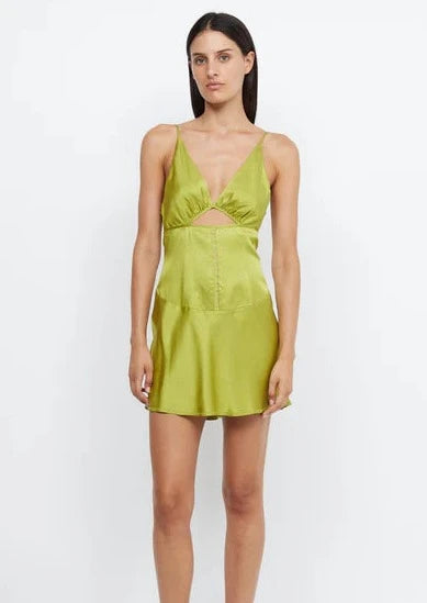 TERESA MINI DRESS - GREEN/WASABI