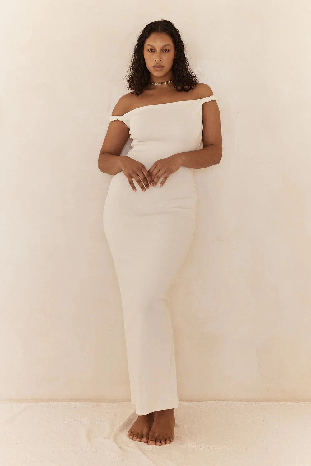 THE LONG POPPY DRESS WHITE