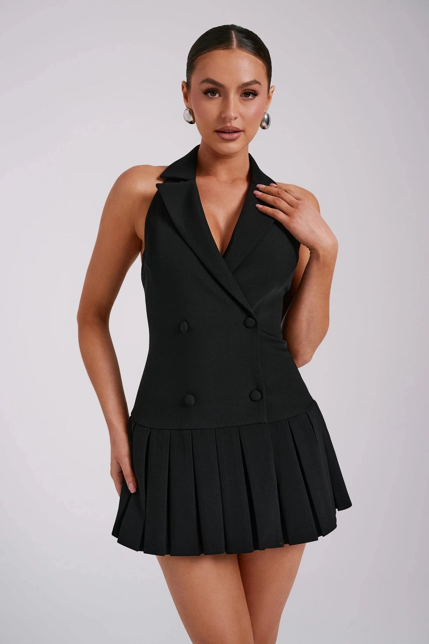 ANTOINETTE PLEATED MINI BLACK