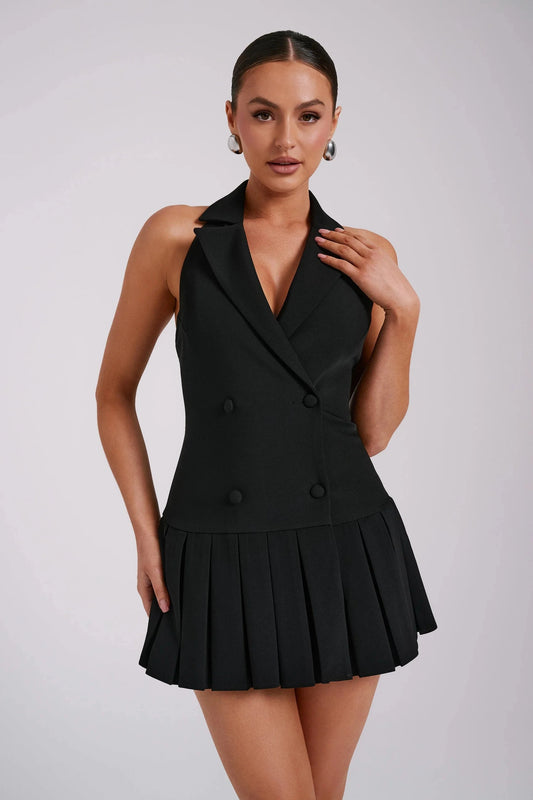 ANTOINETTE PLEATED MINI BLACK