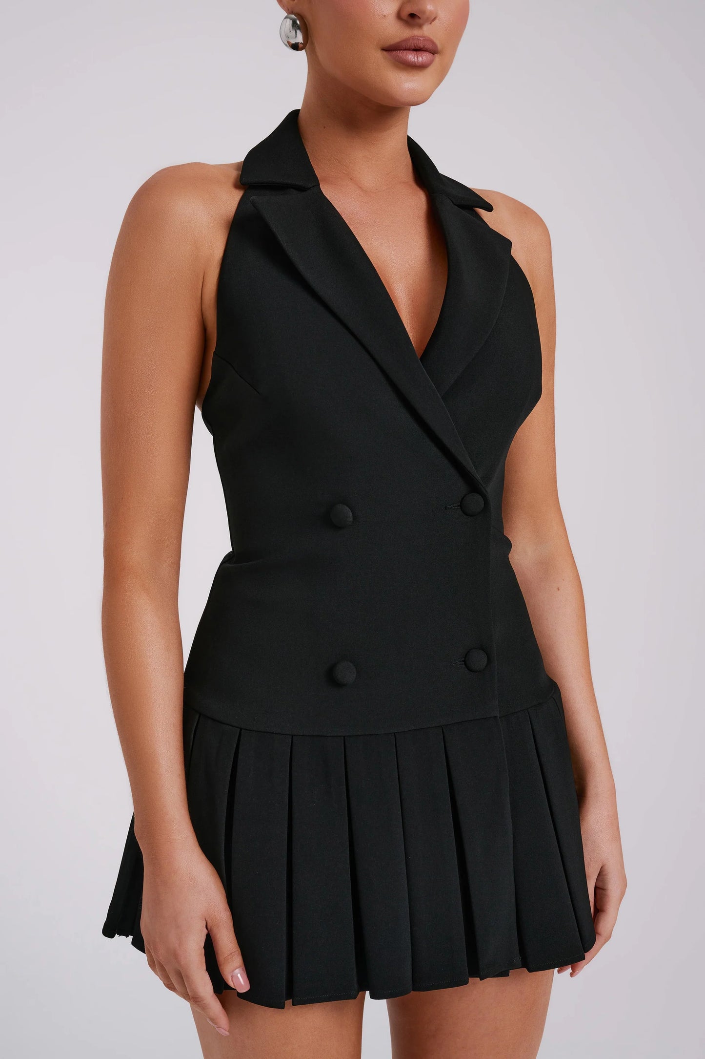 ANTOINETTE PLEATED MINI BLACK